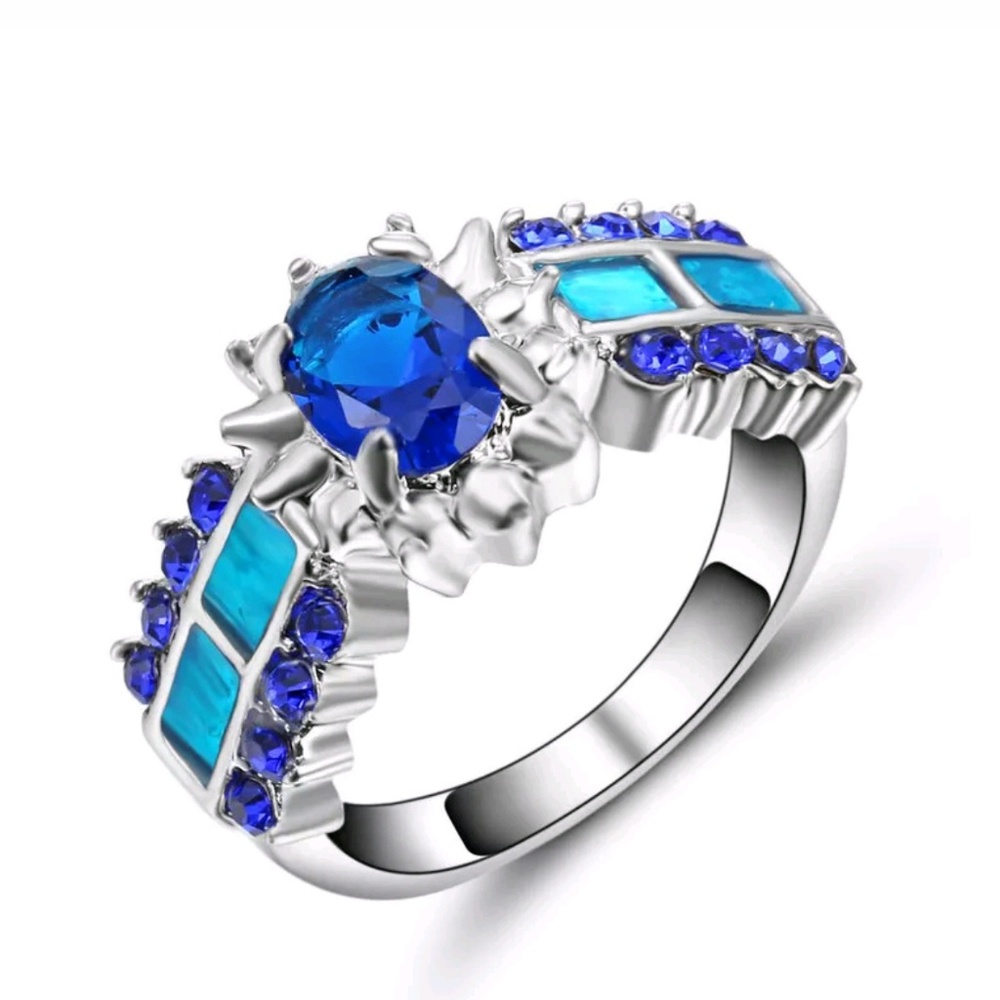 Blue Fire Opal Blue Sapphire